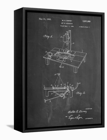 PP403-Chalkboard Disney Multi Plane Camera Patent Poster-Cole Borders-Framed Stretched Canvas