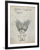 PP406-Antique Grid Parchment Troll Doll Patent Poster-Cole Borders-Framed Giclee Print