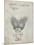 PP406-Antique Grid Parchment Troll Doll Patent Poster-Cole Borders-Mounted Giclee Print