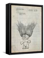 PP406-Antique Grid Parchment Troll Doll Patent Poster-Cole Borders-Framed Stretched Canvas