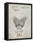 PP406-Antique Grid Parchment Troll Doll Patent Poster-Cole Borders-Framed Stretched Canvas