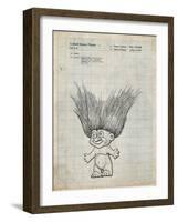 PP406-Antique Grid Parchment Troll Doll Patent Poster-Cole Borders-Framed Giclee Print