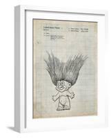 PP406-Antique Grid Parchment Troll Doll Patent Poster-Cole Borders-Framed Giclee Print