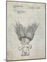 PP406-Antique Grid Parchment Troll Doll Patent Poster-Cole Borders-Mounted Giclee Print