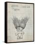 PP406-Antique Grid Parchment Troll Doll Patent Poster-Cole Borders-Framed Stretched Canvas