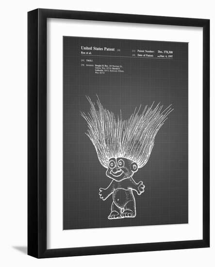 PP406-Black Grid Troll Doll Patent Poster-Cole Borders-Framed Giclee Print