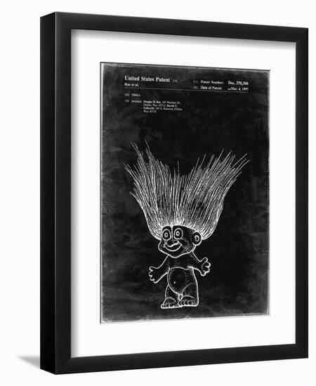 PP406-Black Grunge Troll Doll Patent Poster-Cole Borders-Framed Premium Giclee Print