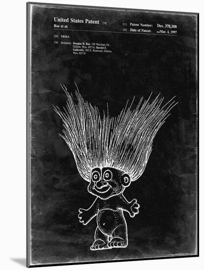 PP406-Black Grunge Troll Doll Patent Poster-Cole Borders-Mounted Giclee Print