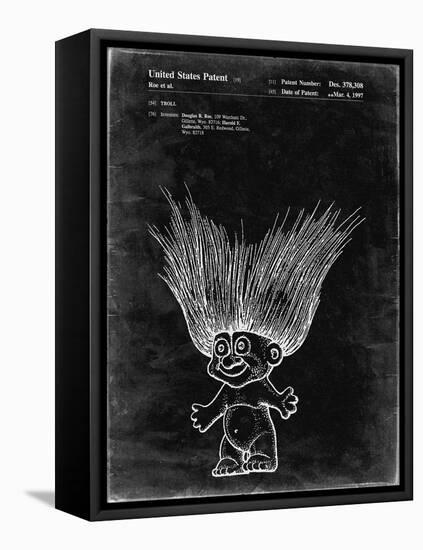 PP406-Black Grunge Troll Doll Patent Poster-Cole Borders-Framed Stretched Canvas