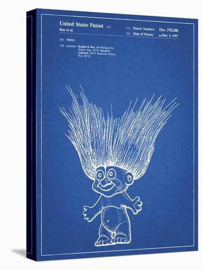 PP406-Blueprint Troll Doll Patent Poster-Cole Borders-Stretched Canvas