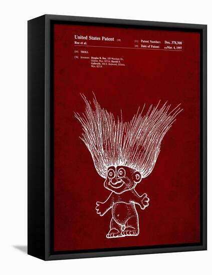 PP406-Burgundy Troll Doll Patent Poster-Cole Borders-Framed Stretched Canvas