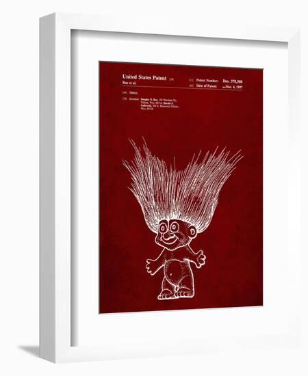 PP406-Burgundy Troll Doll Patent Poster-Cole Borders-Framed Giclee Print