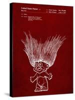 PP406-Burgundy Troll Doll Patent Poster-Cole Borders-Stretched Canvas