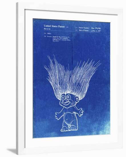 PP406-Faded Blueprint Troll Doll Patent Poster-Cole Borders-Framed Giclee Print