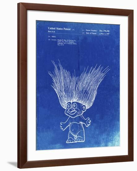 PP406-Faded Blueprint Troll Doll Patent Poster-Cole Borders-Framed Giclee Print