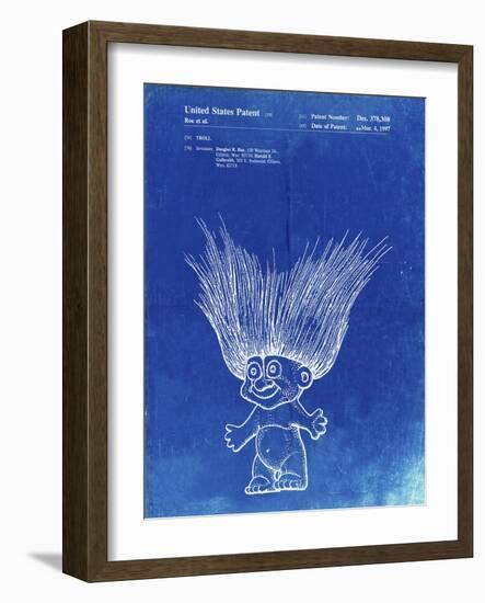 PP406-Faded Blueprint Troll Doll Patent Poster-Cole Borders-Framed Giclee Print