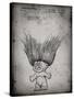 PP406-Faded Grey Troll Doll Patent Poster-Cole Borders-Stretched Canvas