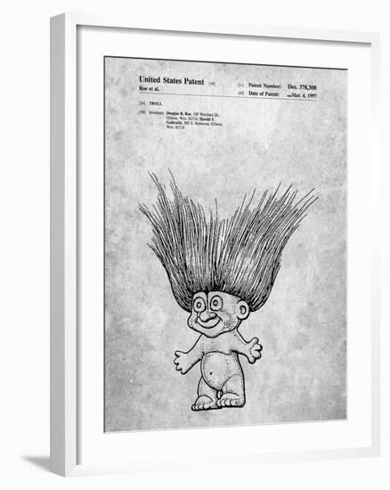 PP406-Slate Troll Doll Patent Poster-Cole Borders-Framed Giclee Print