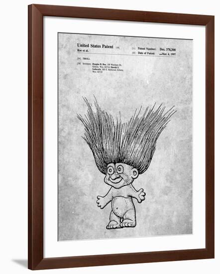 PP406-Slate Troll Doll Patent Poster-Cole Borders-Framed Giclee Print