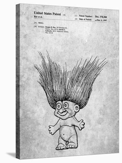 PP406-Slate Troll Doll Patent Poster-Cole Borders-Stretched Canvas