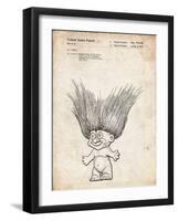 PP406-Vintage Parchment Troll Doll Patent Poster-Cole Borders-Framed Giclee Print