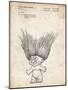 PP406-Vintage Parchment Troll Doll Patent Poster-Cole Borders-Mounted Giclee Print