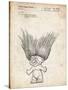 PP406-Vintage Parchment Troll Doll Patent Poster-Cole Borders-Stretched Canvas