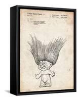 PP406-Vintage Parchment Troll Doll Patent Poster-Cole Borders-Framed Stretched Canvas