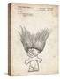 PP406-Vintage Parchment Troll Doll Patent Poster-Cole Borders-Stretched Canvas