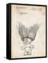 PP406-Vintage Parchment Troll Doll Patent Poster-Cole Borders-Framed Stretched Canvas