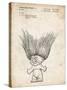 PP406-Vintage Parchment Troll Doll Patent Poster-Cole Borders-Stretched Canvas