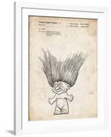 PP406-Vintage Parchment Troll Doll Patent Poster-Cole Borders-Framed Giclee Print