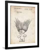 PP406-Vintage Parchment Troll Doll Patent Poster-Cole Borders-Framed Giclee Print