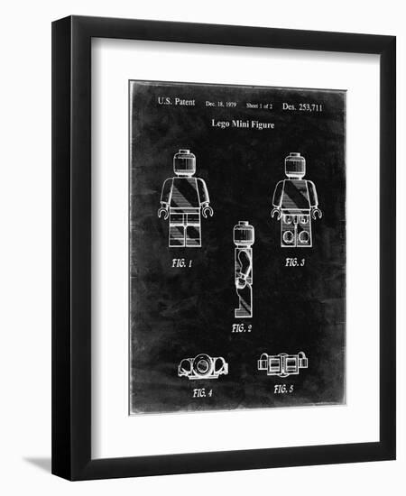 PP41 Black Grunge-Borders Cole-Framed Giclee Print