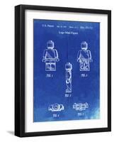 PP41 Faded Blueprint-Borders Cole-Framed Art Print