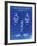 PP41 Faded Blueprint-Borders Cole-Framed Giclee Print