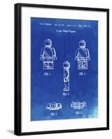 PP41 Faded Blueprint-Borders Cole-Framed Giclee Print