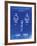 PP41 Faded Blueprint-Borders Cole-Framed Giclee Print