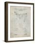 PP416-Antique Grid Parchment Baseball Field Lights Patent Poster-Cole Borders-Framed Giclee Print