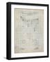 PP416-Antique Grid Parchment Baseball Field Lights Patent Poster-Cole Borders-Framed Giclee Print