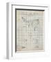 PP416-Antique Grid Parchment Baseball Field Lights Patent Poster-Cole Borders-Framed Giclee Print