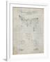 PP416-Antique Grid Parchment Baseball Field Lights Patent Poster-Cole Borders-Framed Giclee Print