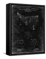 PP416-Black Grunge Baseball Field Lights Patent Poster-Cole Borders-Framed Stretched Canvas