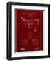 PP416-Burgundy Baseball Field Lights Patent Poster-Cole Borders-Framed Giclee Print