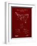 PP416-Burgundy Baseball Field Lights Patent Poster-Cole Borders-Framed Giclee Print