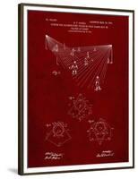 PP416-Burgundy Baseball Field Lights Patent Poster-Cole Borders-Framed Premium Giclee Print