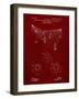PP416-Burgundy Baseball Field Lights Patent Poster-Cole Borders-Framed Giclee Print