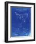 PP416-Faded Blueprint Baseball Field Lights Patent Poster-Cole Borders-Framed Premium Giclee Print