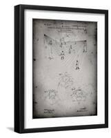 PP416-Faded Grey Baseball Field Lights Patent Poster-Cole Borders-Framed Giclee Print