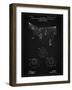 PP416-Vintage Black Baseball Field Lights Patent Poster-Cole Borders-Framed Giclee Print